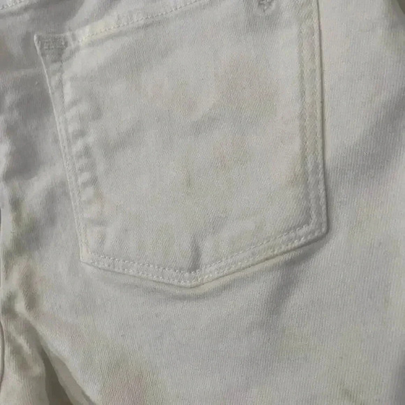 American Eagle White Button Fly Jean Shorts Stretch Hi Rise Festival Women’s 6 - Picture 6 of 9
